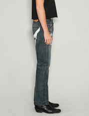 Men's Vintage Jeans with Graphic Print in Dark Blue | Stuart Trevor