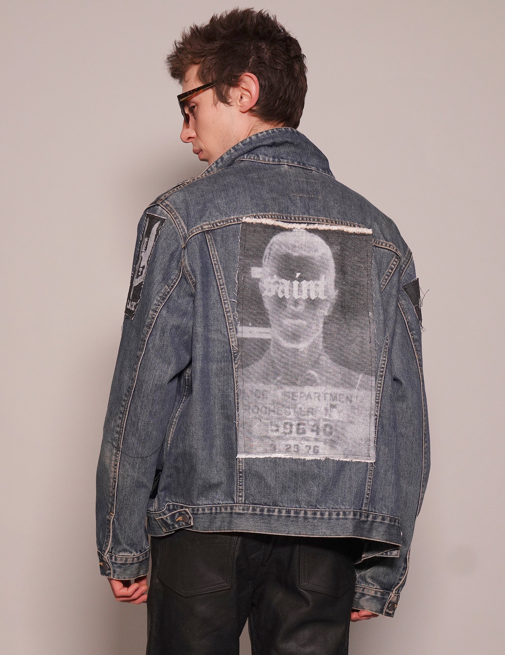 ST Patched Dark Denim Jacket | Stuart Trevor