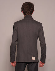 ST Striped Grey Wool Blazer | Stuart Trevor