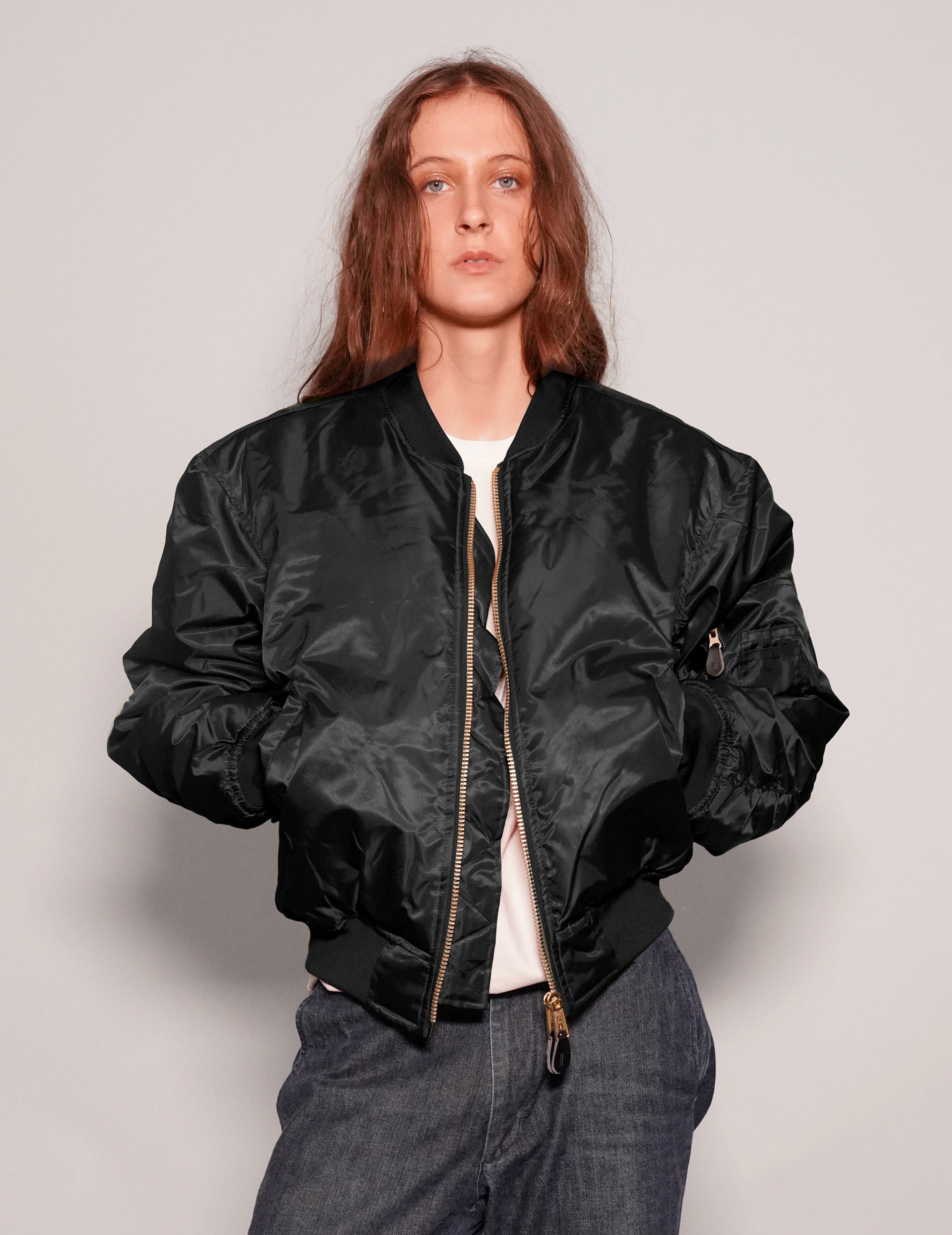 Womens MA 1 Bomber Jacket in Black – Stuart Trevor