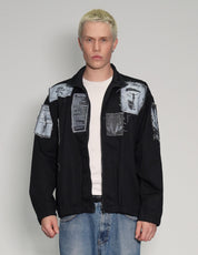 Patched Harrington Jacket