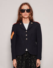 Women's Vintage Military Army Jacket in Navy Blue | Stuart Trevor