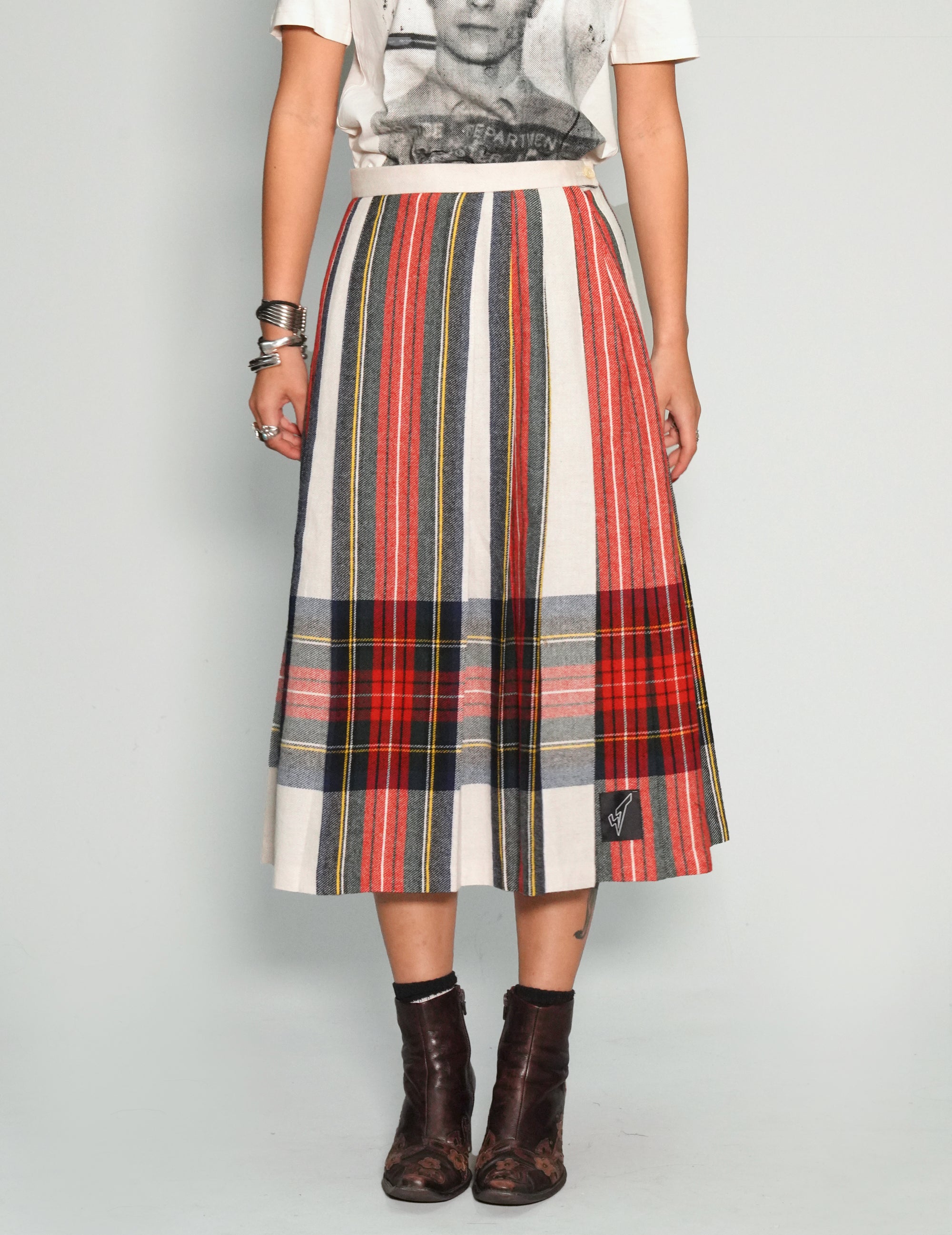 Long Tartan Skirt