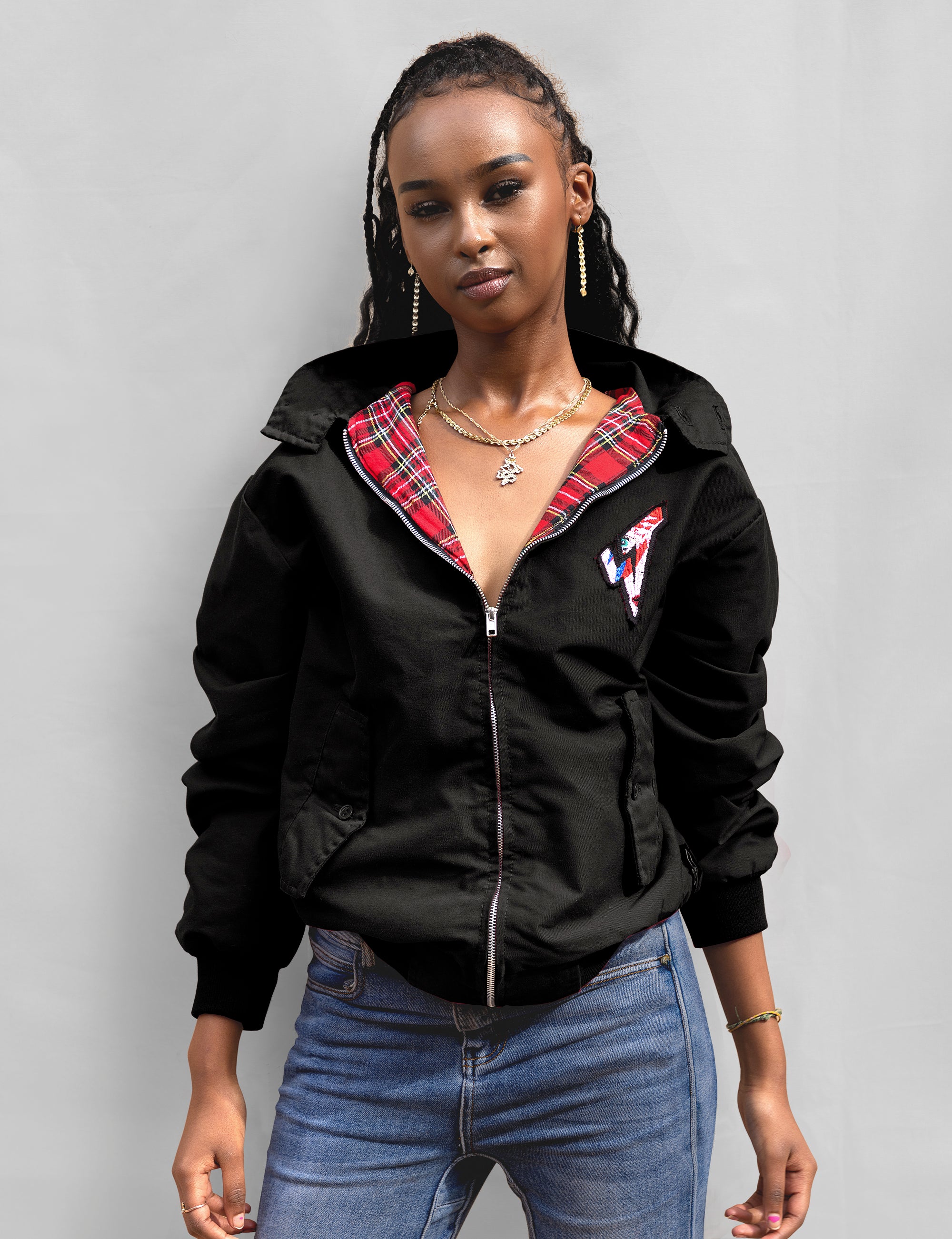 Womens Harrington Jacket in Black – Stuart Trevor