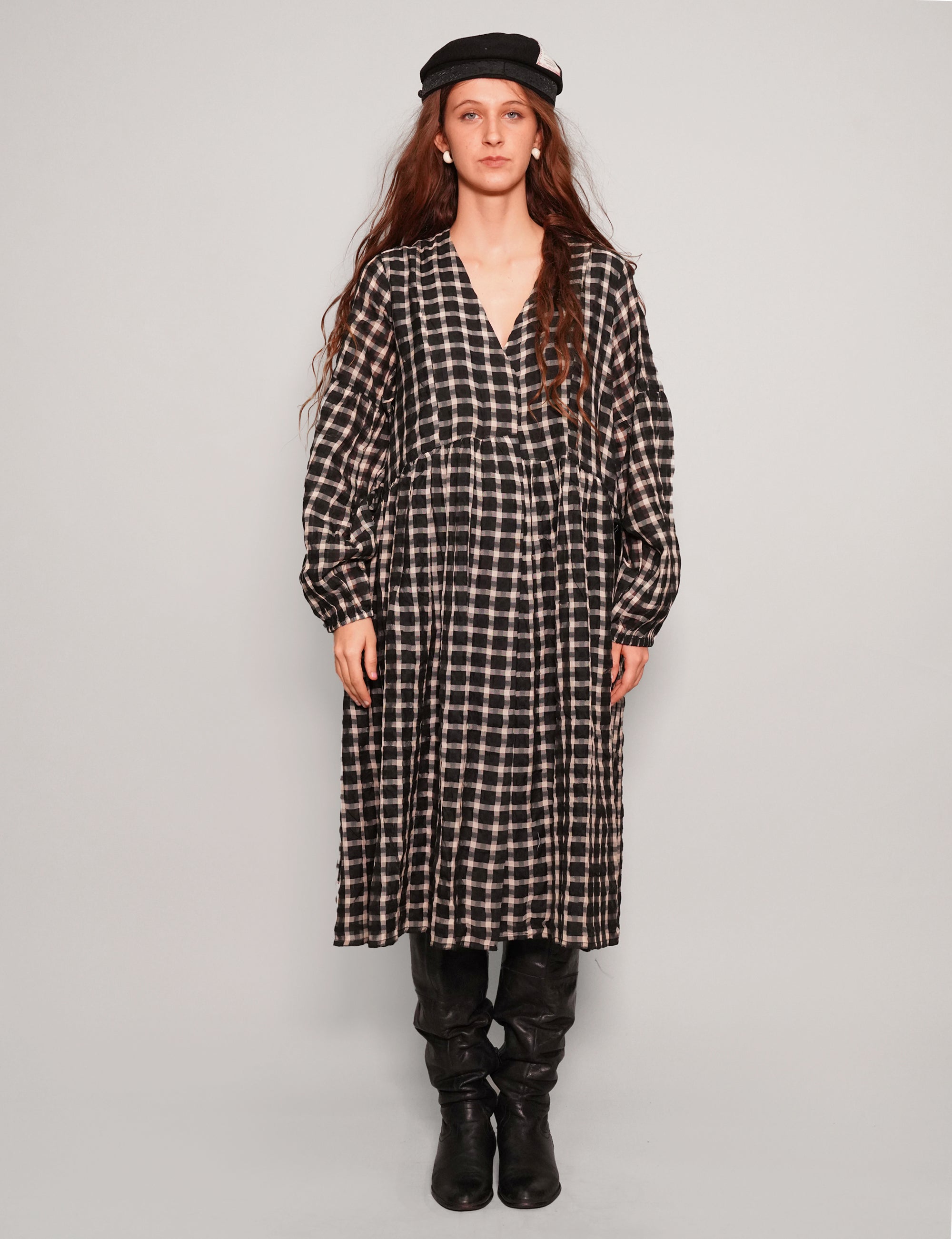 Women's Vintage Gingham Check Midi Dress | Stuart Trevor