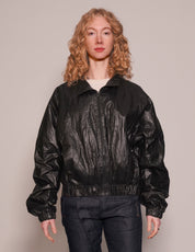 Women's Vintage Waterproof Bomber Jacket in Black | Stuart Trevor