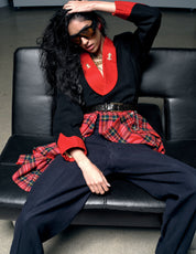 Vintage Red Tartan Scotland Kilt