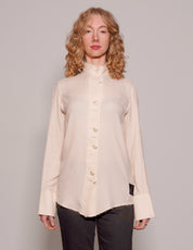 Women's Vintage Neck-Tie Blouse in Cream | Stuart Trevor