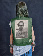 'Saint' Bomber Gilet in Green