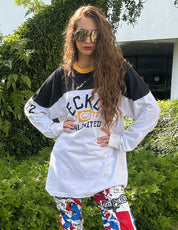 Women's Vintage NYC Sweatshirt in White | Stuart Trevor