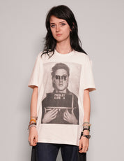 Women's Graphic T-Shirt with Elvis Presley Print in White | Stuart Trevor