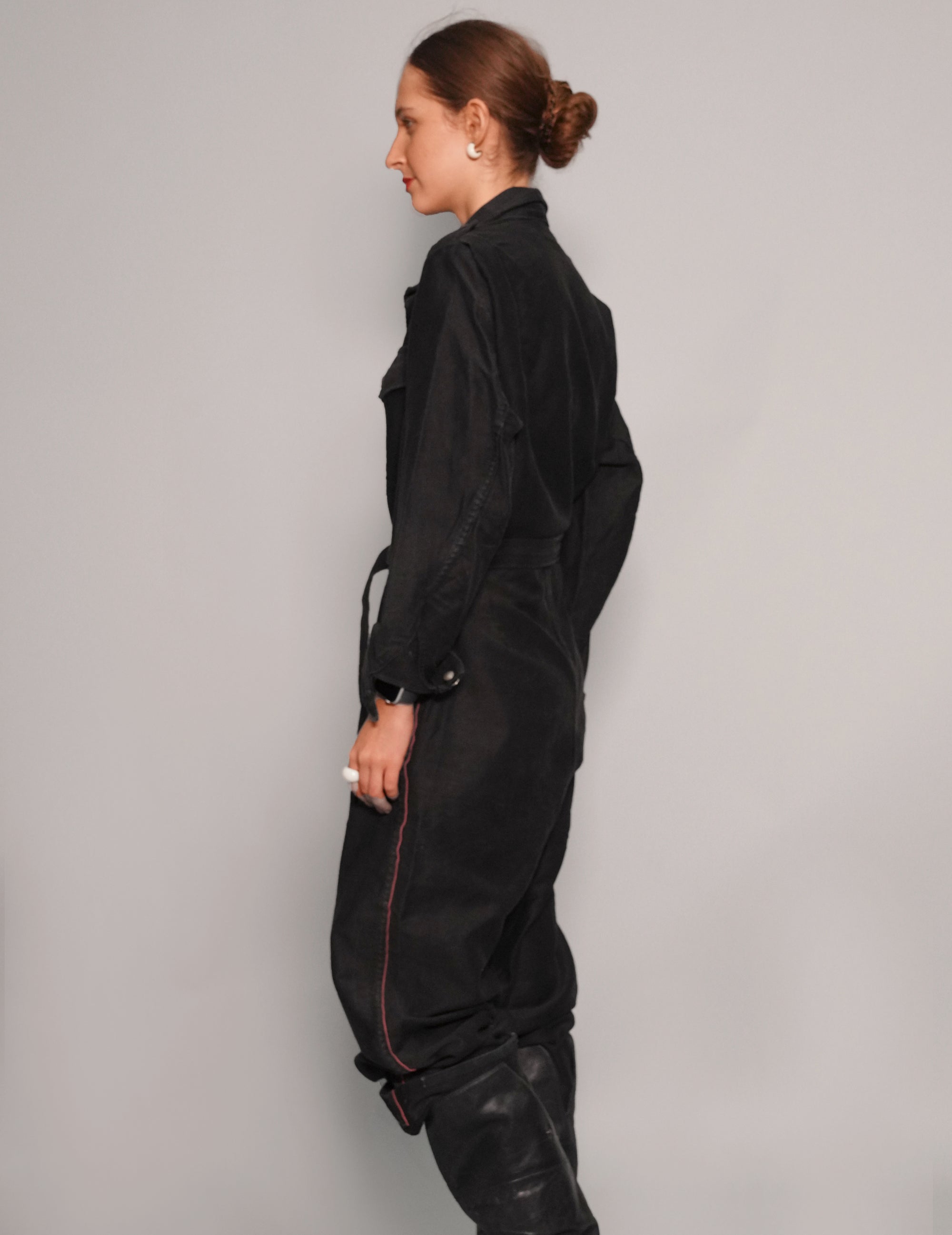 Women's Vintage Black Boiler Suit Overalls | Stuart Trevor
