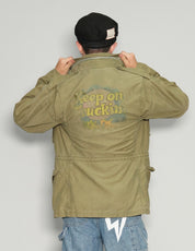 Men's Vintage Khaki Military Field Jacket | Stuart Trevor