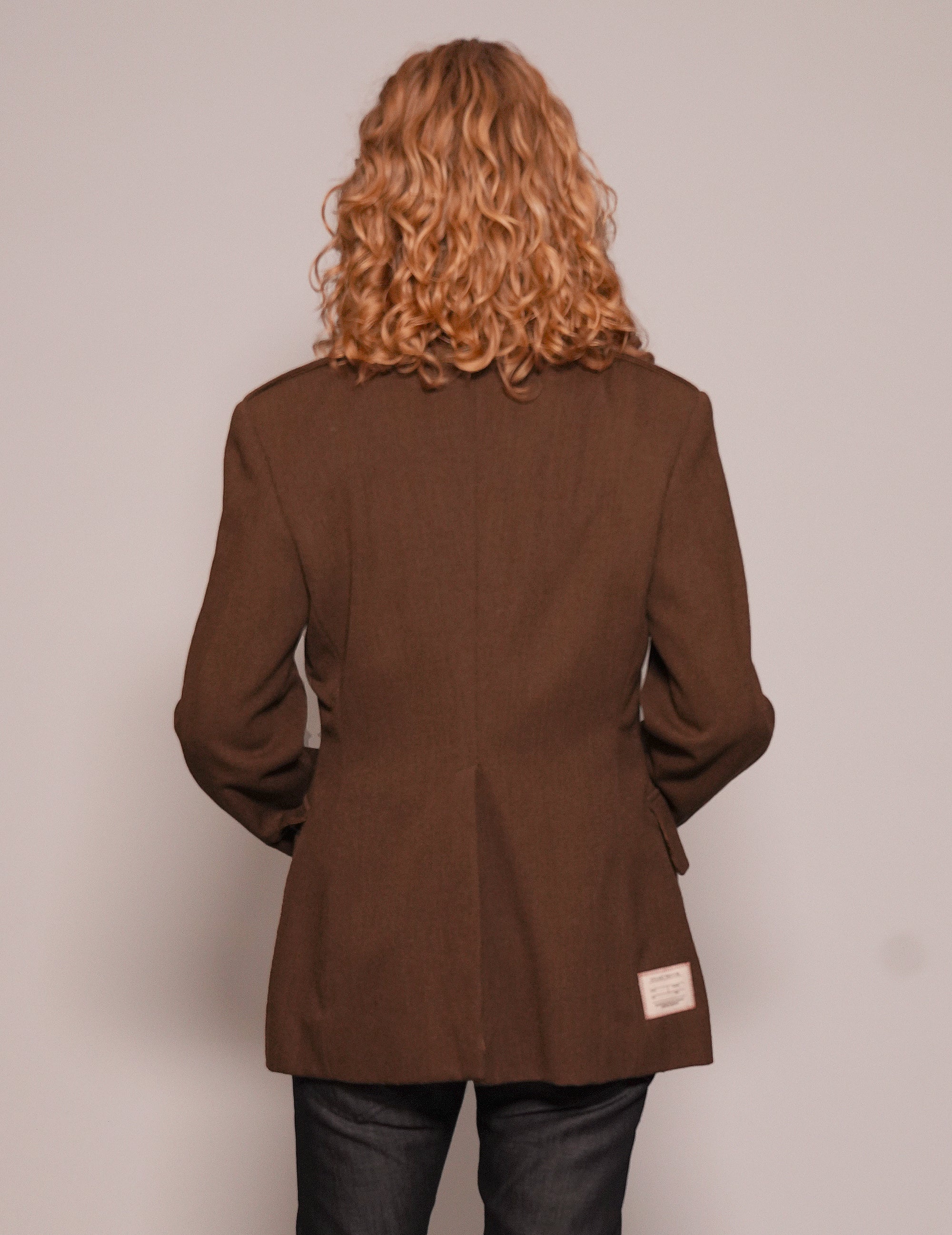 Women's Vintage Army Dress Jacket in Brown | Stuart Trevor