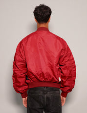 Men's Vintage Lightweight Bomber Jacket in Red | Stuart Trevor