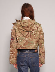 Women's Vintage Army Cropped Smock Jacket in Camo | Stuart Trevor