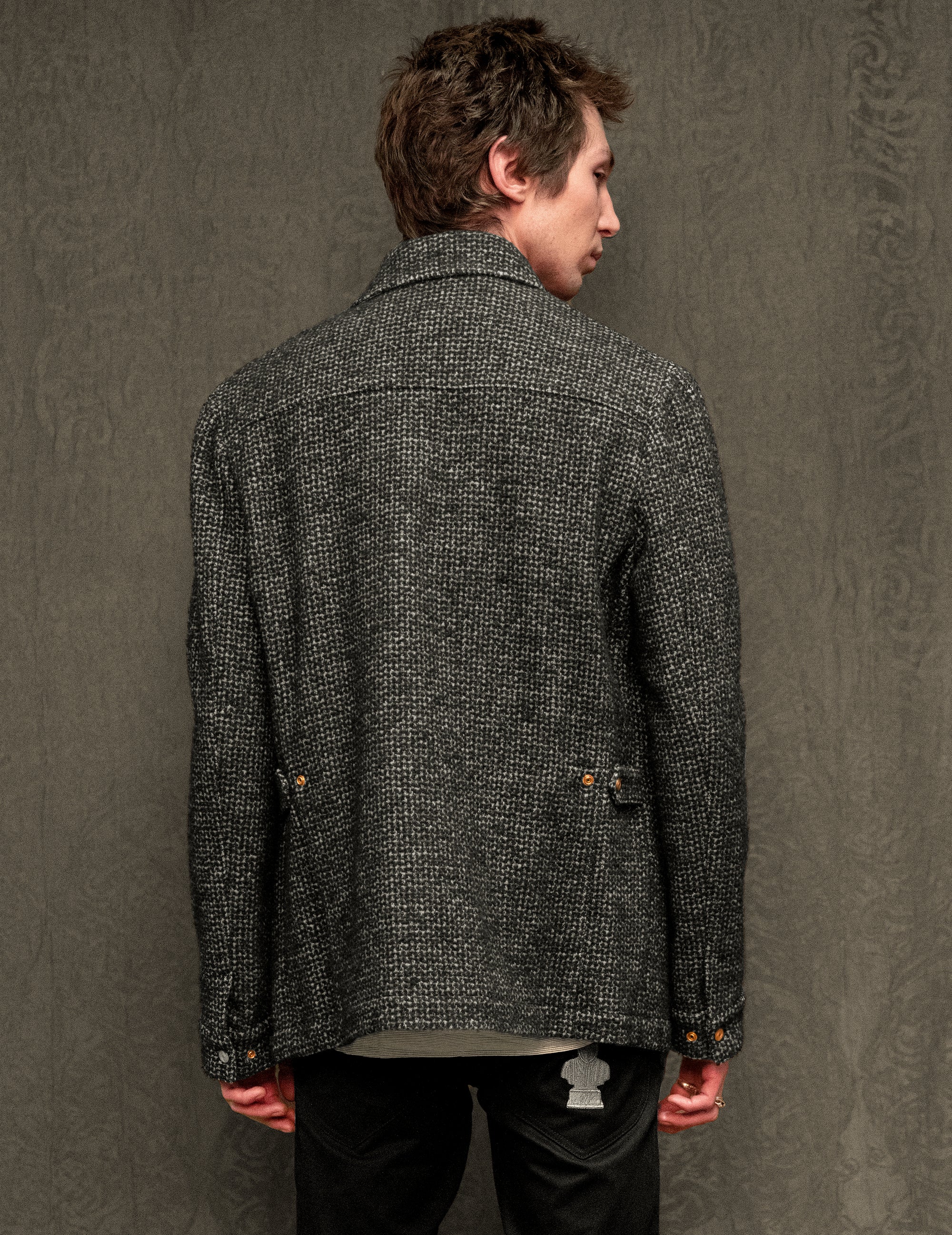 IMMORTAL Monaco Automantel – Tweed Anthrazit und Schwarz