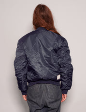 Women's MA-1 Bomber Jacket in Navy Blue | Stuart Trevor