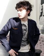 Men's Vintage Military Air Force Jacket in Navy | Stuart Trevor