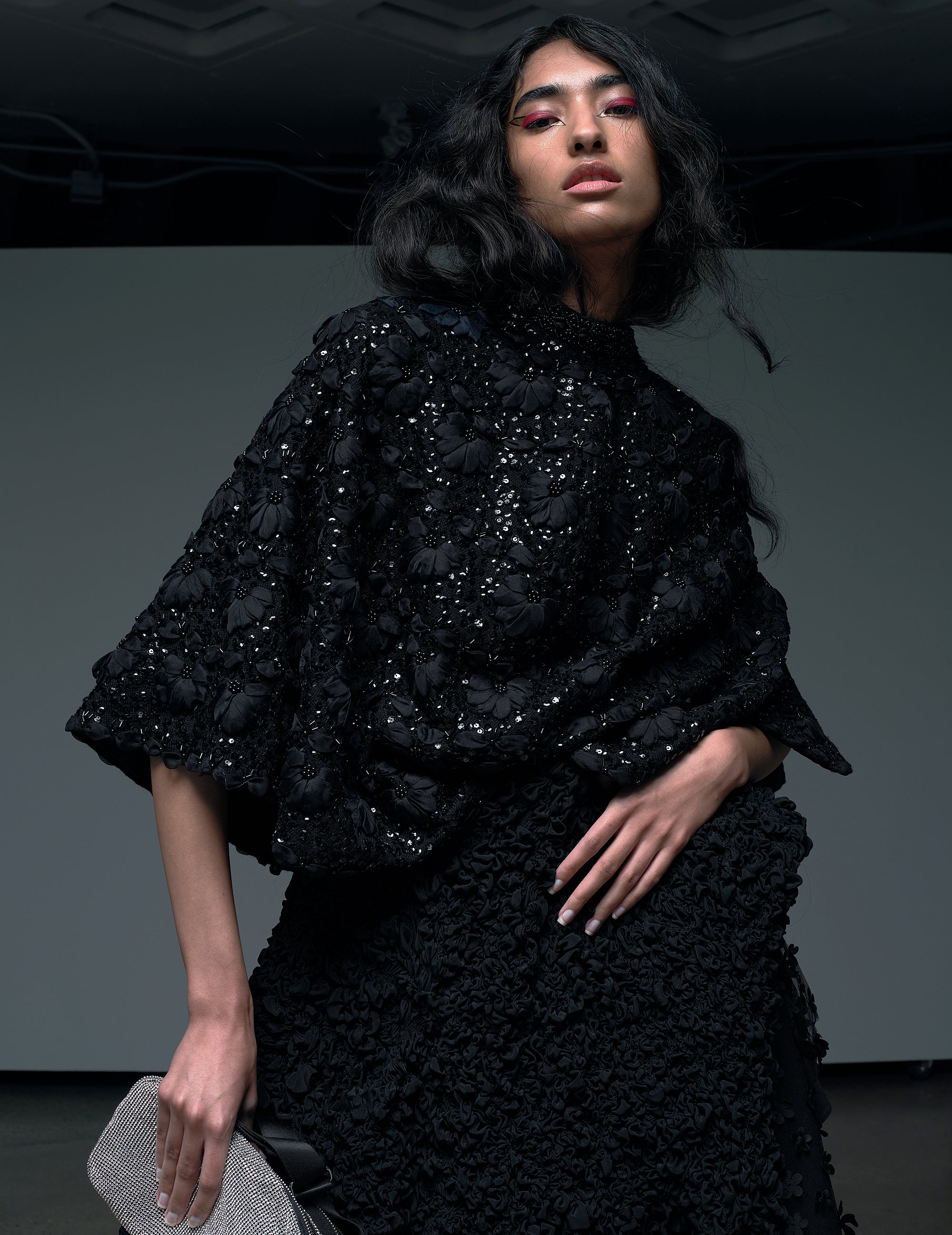 Sequinned Opera Cape