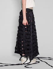 Parachute Skirt with Tassels - Black or White