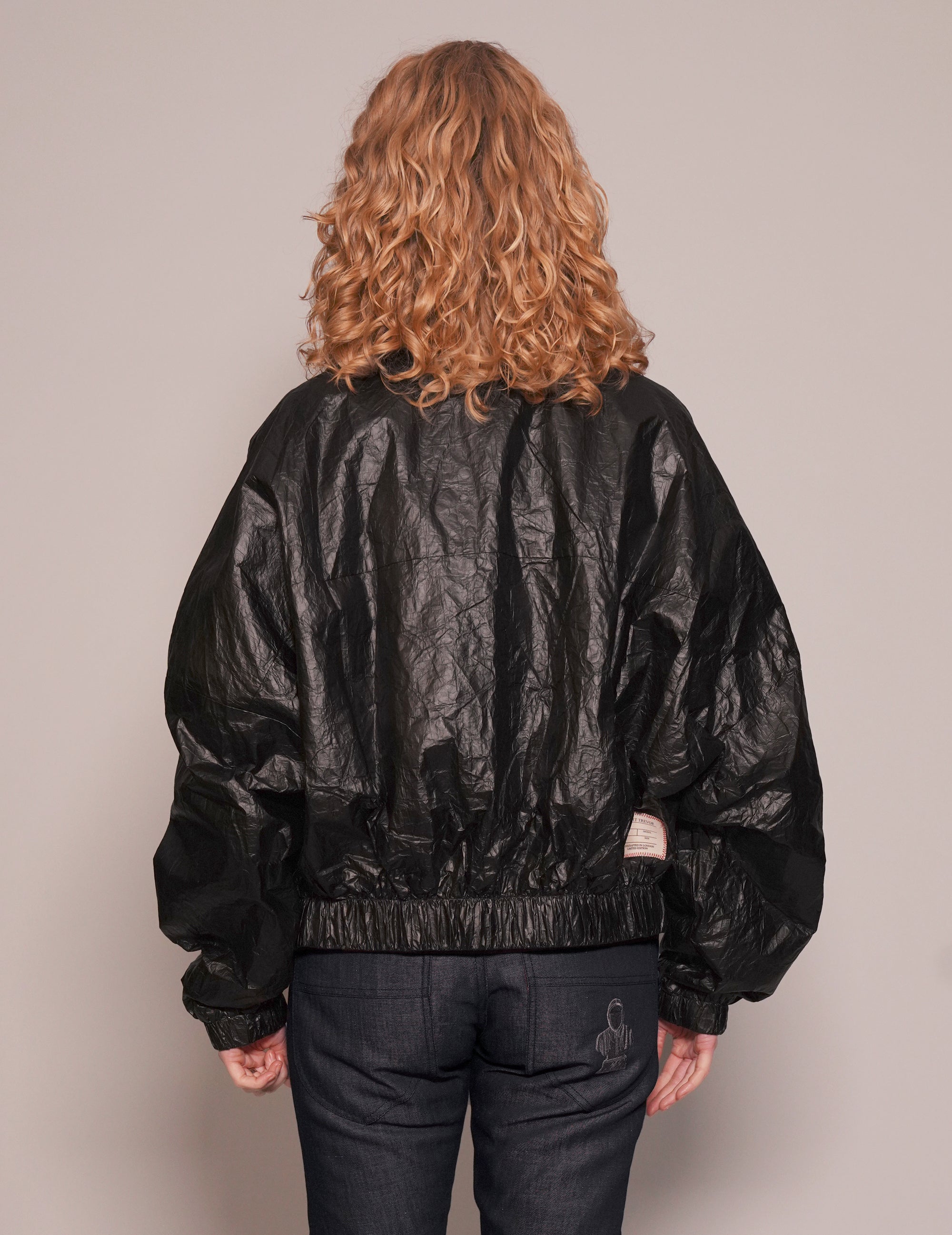 Women's Vintage Waterproof Bomber Jacket in Black | Stuart Trevor