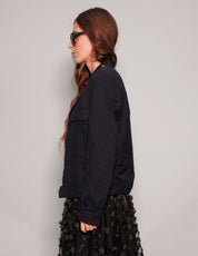 Women's Vintage Military Air Force Jacket in Navy | Stuart Trevor