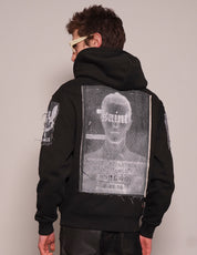 ST Multipatch Zip Hoodie in Black | Stuart Trevor