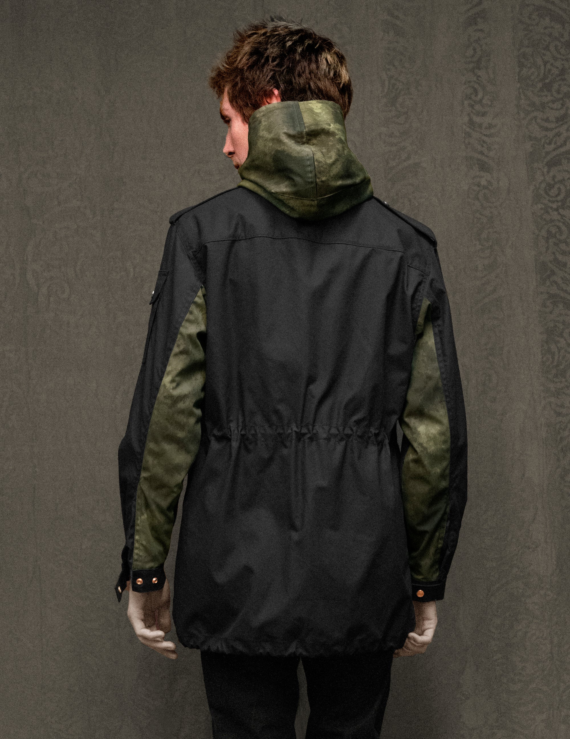 IMMORTAL Desert Parka Schwarz / Camo-Kombination