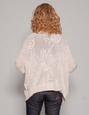 Women's Vintage Wool Knitted Jumper in White | Stuart Trevor