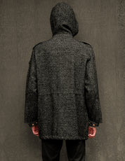 Parka IMMORTAL Peter - Tweed Anthracite et Noir