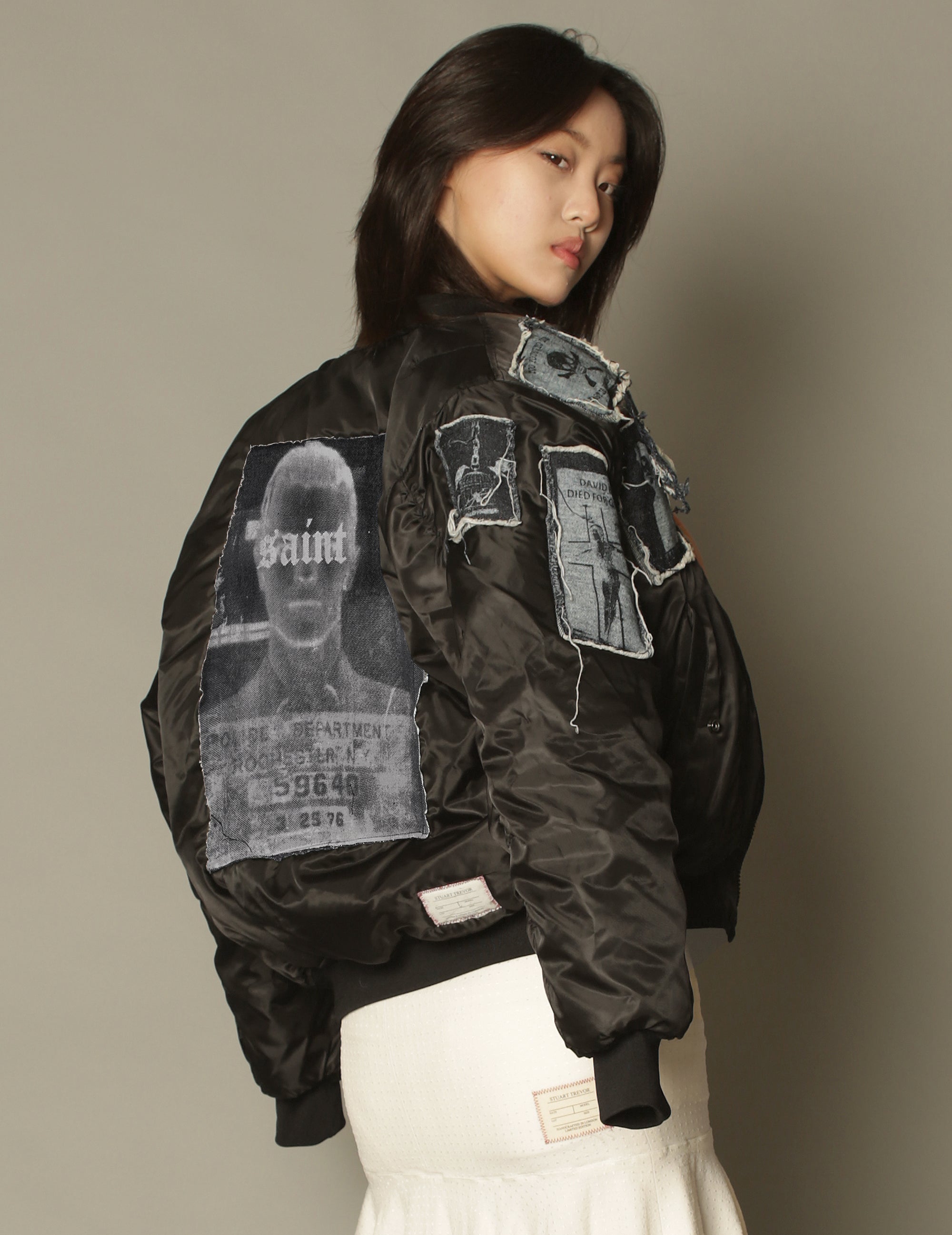 MA 1 Patched Bomber in Black