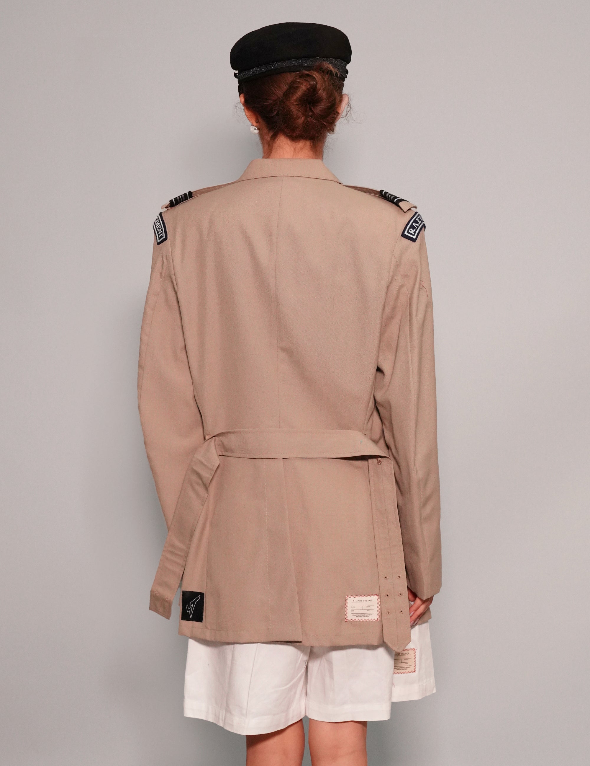 Women's Vintage Military RAF Blazer in Beige | Stuart Trevor