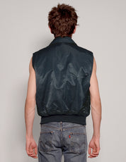 Men's Lightweight Bomber Gilet Jacket in Navy Blue | Stuart Trevor