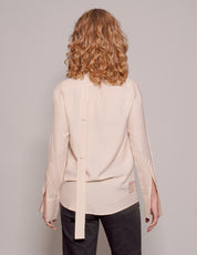 Women's Vintage Neck-Tie Blouse in Cream | Stuart Trevor