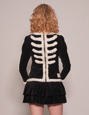 Women's Vintage Black Velvet Dress with Fur Trim | Stuart Trevor