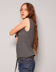 Women's Graphic Vest with Sex Pistols Print in Grey | Stuart Trevor