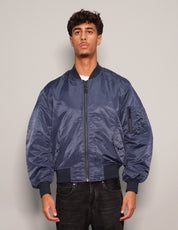 Men's Vintage Lightweight Bomber Jacket in Navy Blue | Stuart Trevor