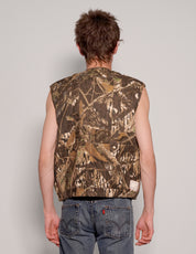 Men's Vintage Tactical Utility Gilet in Camo | Stuart Trevor