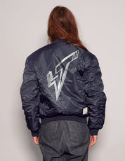 Women's MA-1 Bomber Jacket in Navy Blue | Stuart Trevor