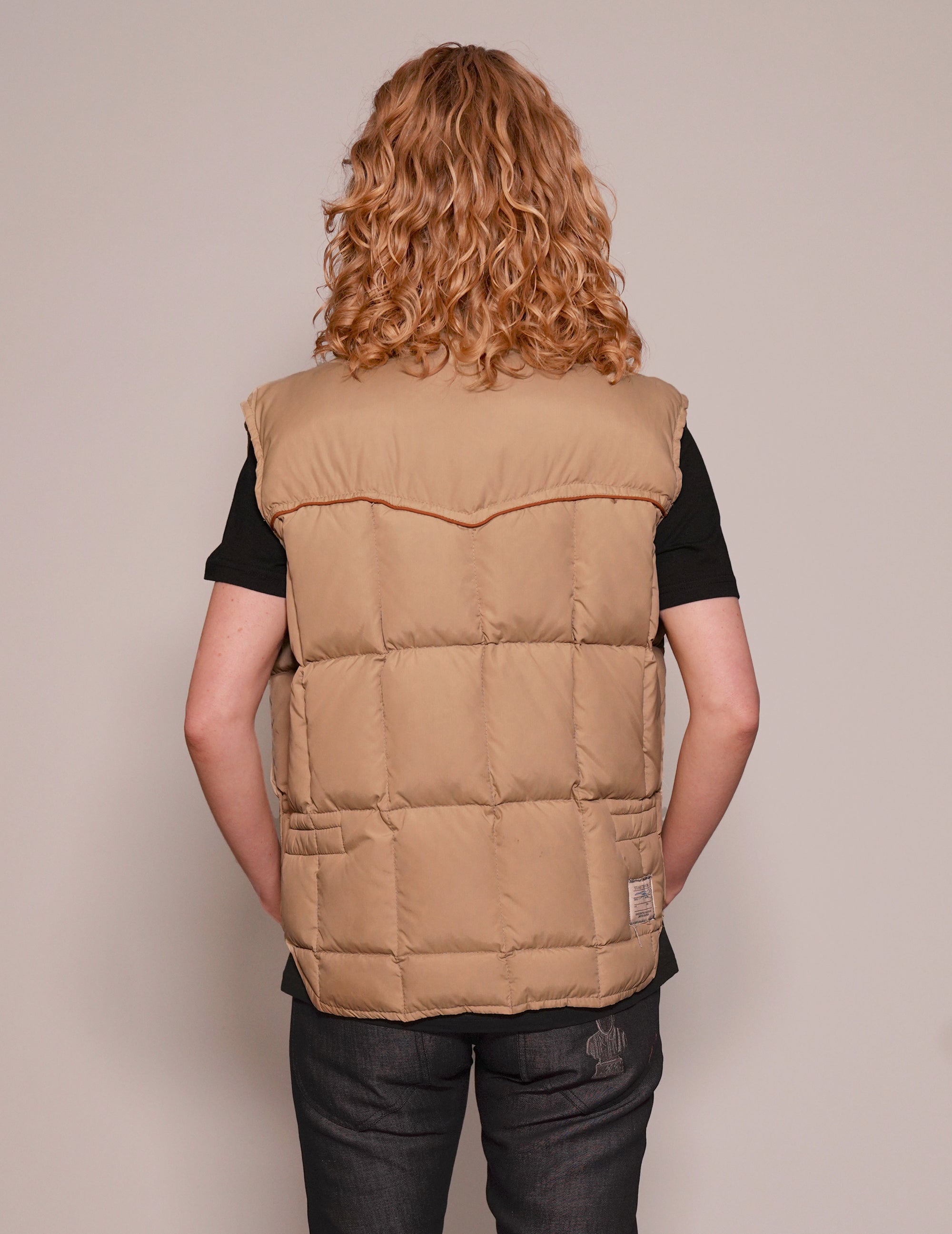 Women's Vintage Puffer Gilet with Patches | Stuart Trevor