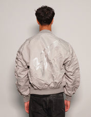 Men's Vintage Lightweight Bomber Jacket in Light Grey | Stuart Trevor