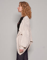 Women's Vintage Wool Knitted Jumper in White | Stuart Trevor