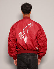 Men's Vintage Lightweight Bomber Jacket in Red | Stuart Trevor