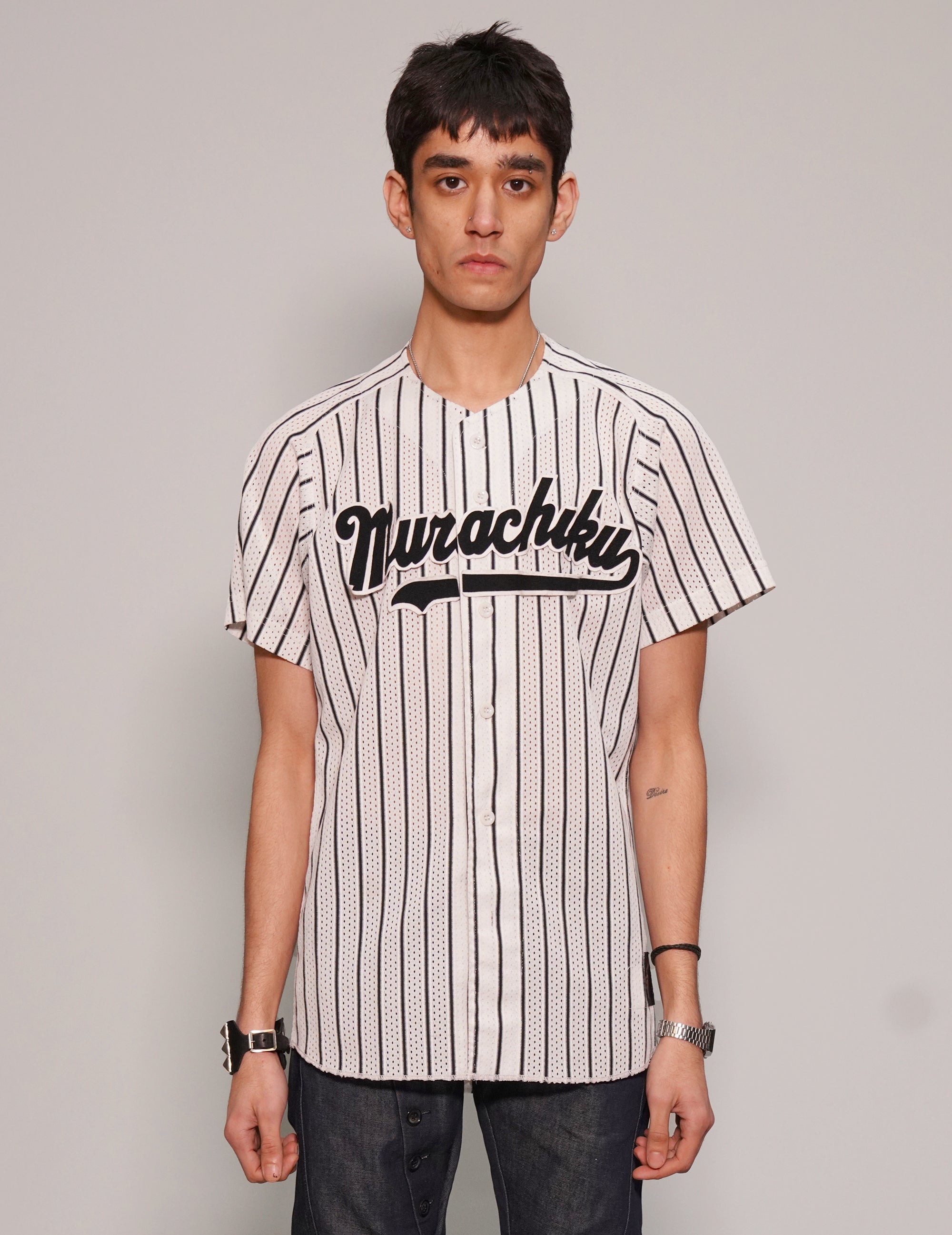 Men's Vintage Pinstripe Japanese Baseball Jersey | Stuart Trevor