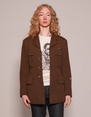 Women's Vintage Army Dress Jacket in Brown | Stuart Trevor