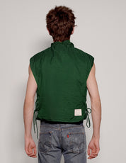 Men's Vintage Military Flak Gilet Jacket in Green | Stuart Trevor