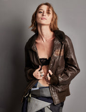 Vintage Recruiter Brown Leather Jacket