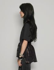 ST Lined Logo Party Back Tie-Tee - Black & Gold