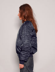 Women's MA-1 Bomber Jacket in Navy Blue | Stuart Trevor
